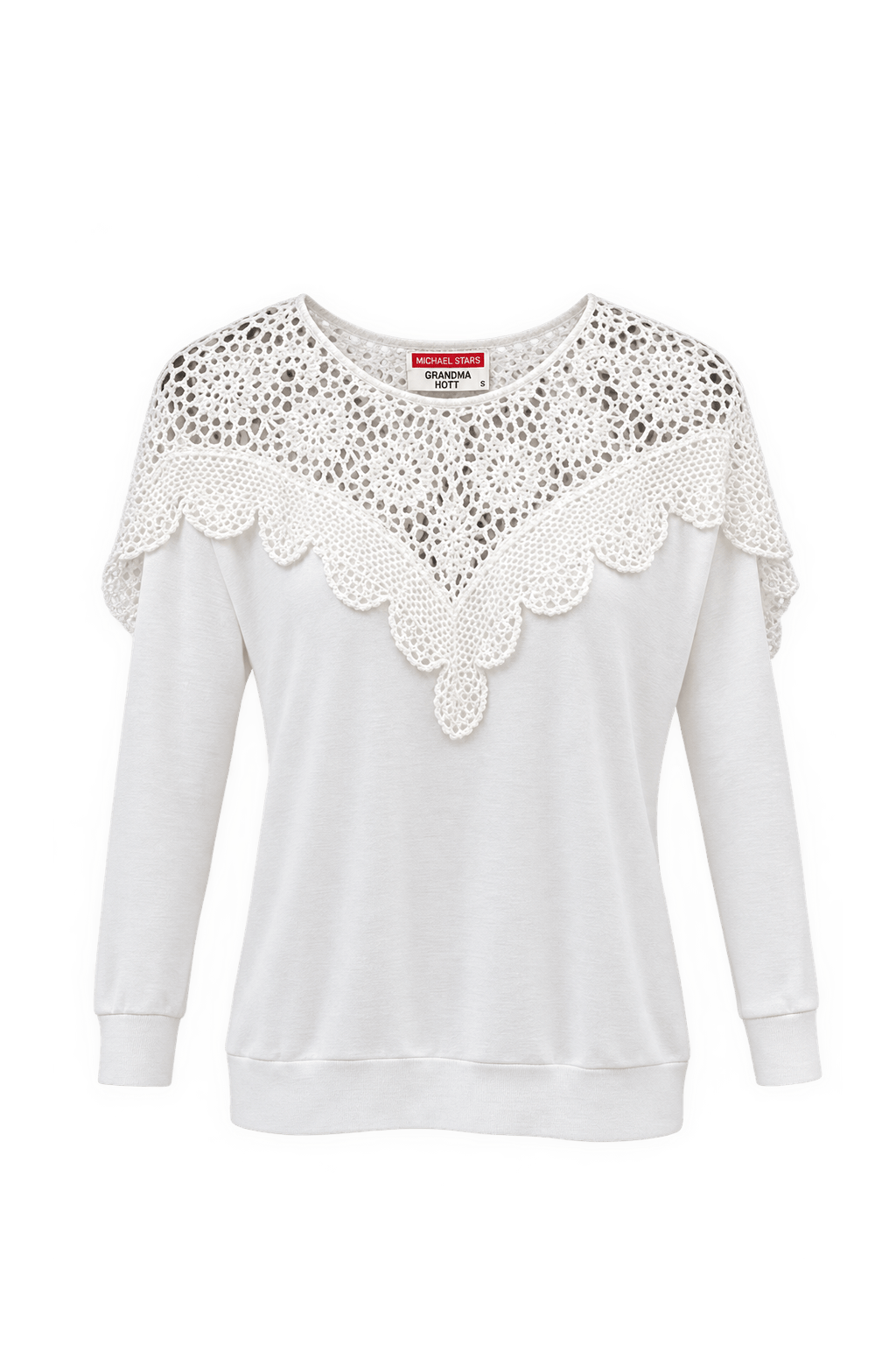 1990s Cream Cotton Blend Sweater - Front View