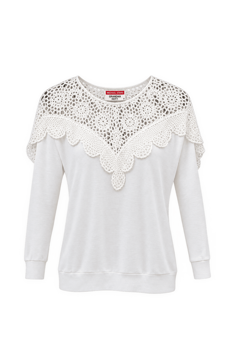 1990s Cream Cotton Blend Sweater - Front View
