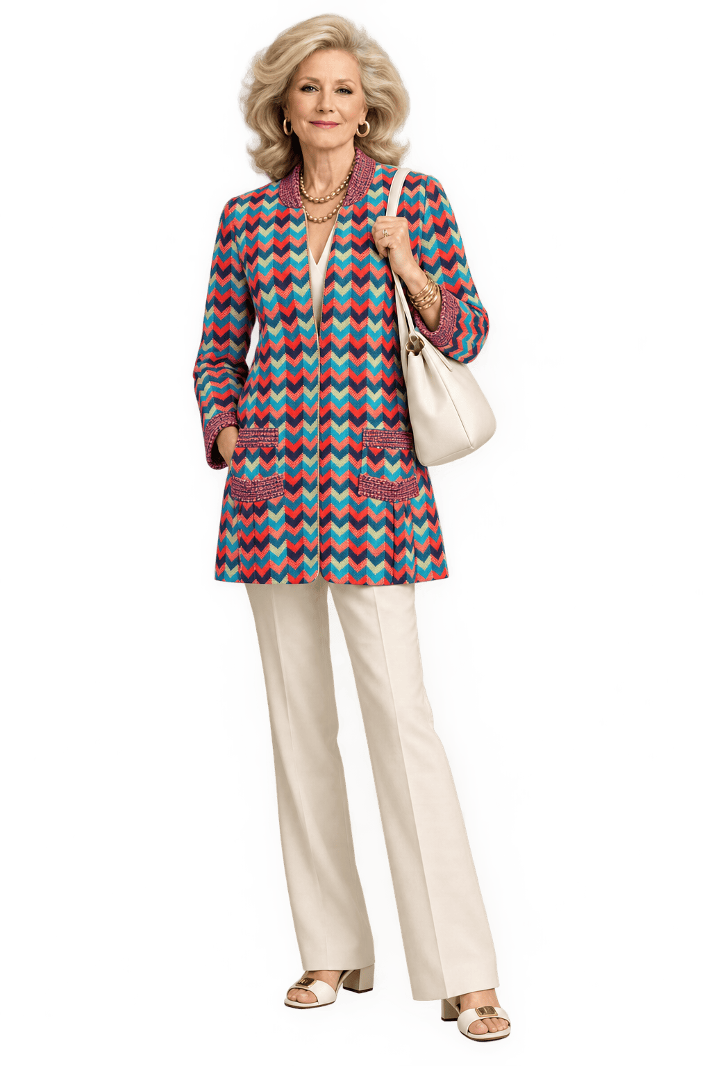 1970s Multi-Color Wool Blend Jacket - Model
