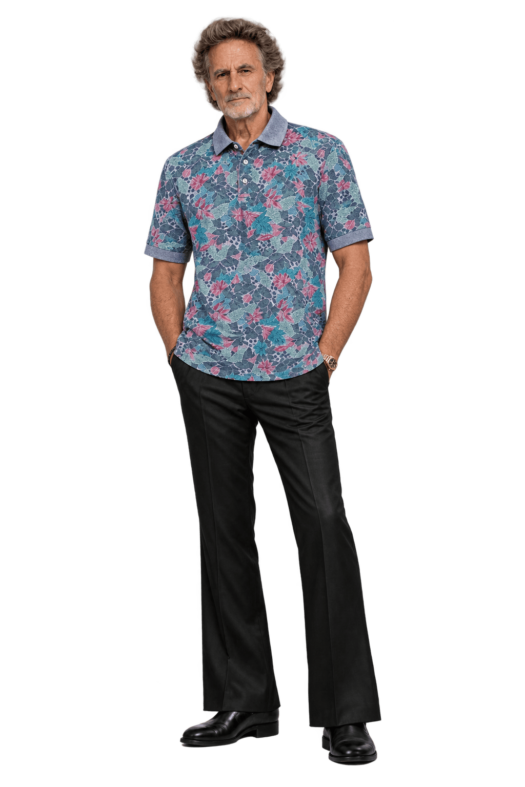 1980s Multi-color Cotton Polo - Model