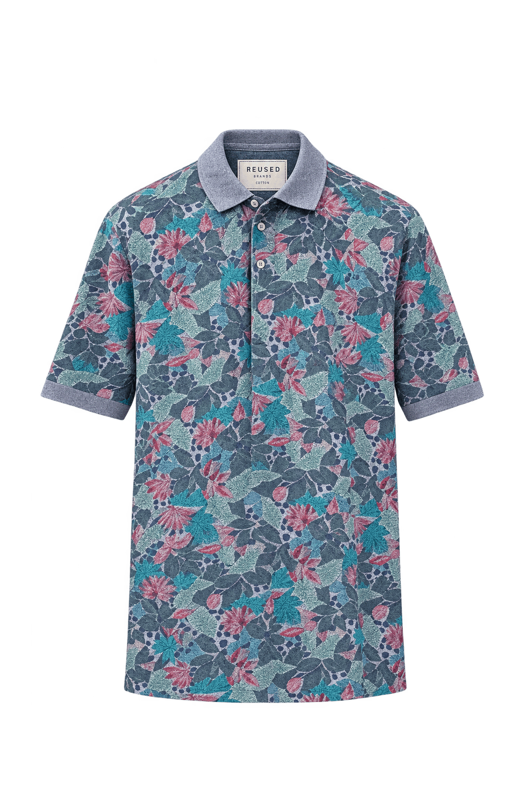 1980s Multi-color Cotton Polo - Front View