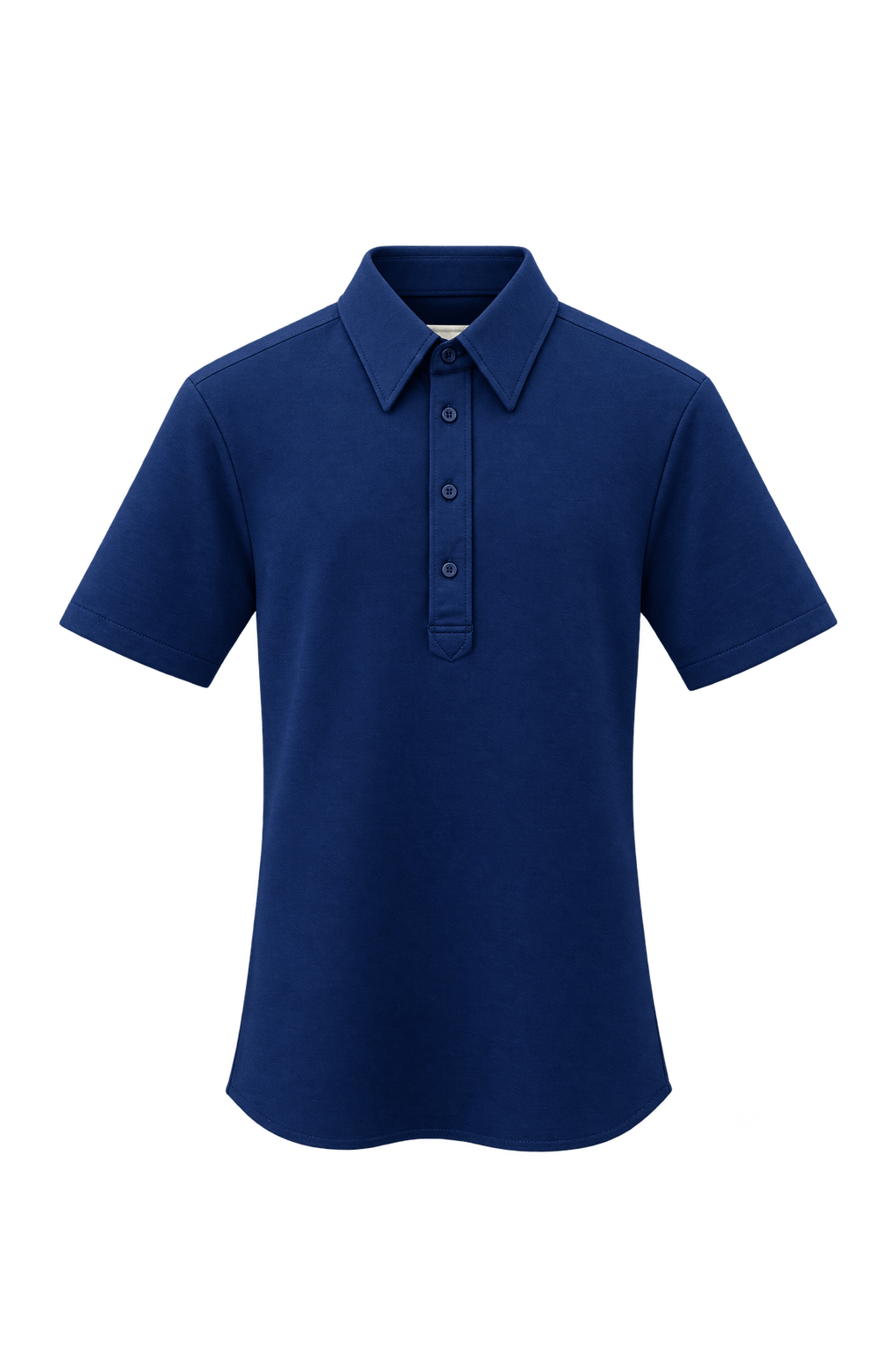 1970s Navy Blue Cotton Shirt - Front View