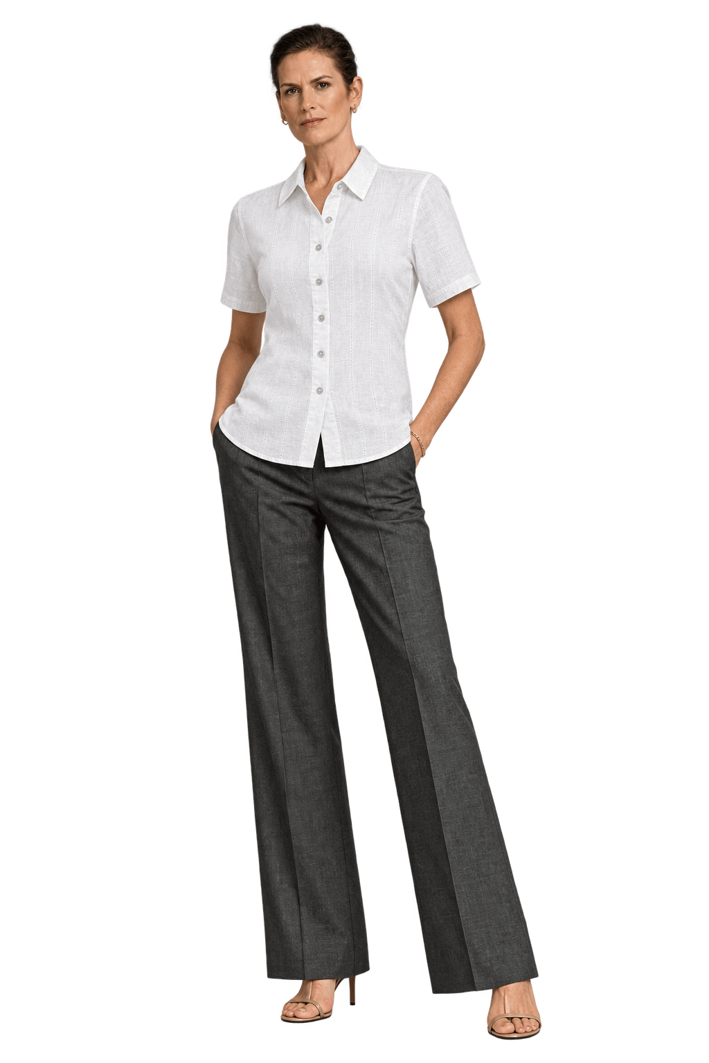 1990s White Cotton Shirt - Model