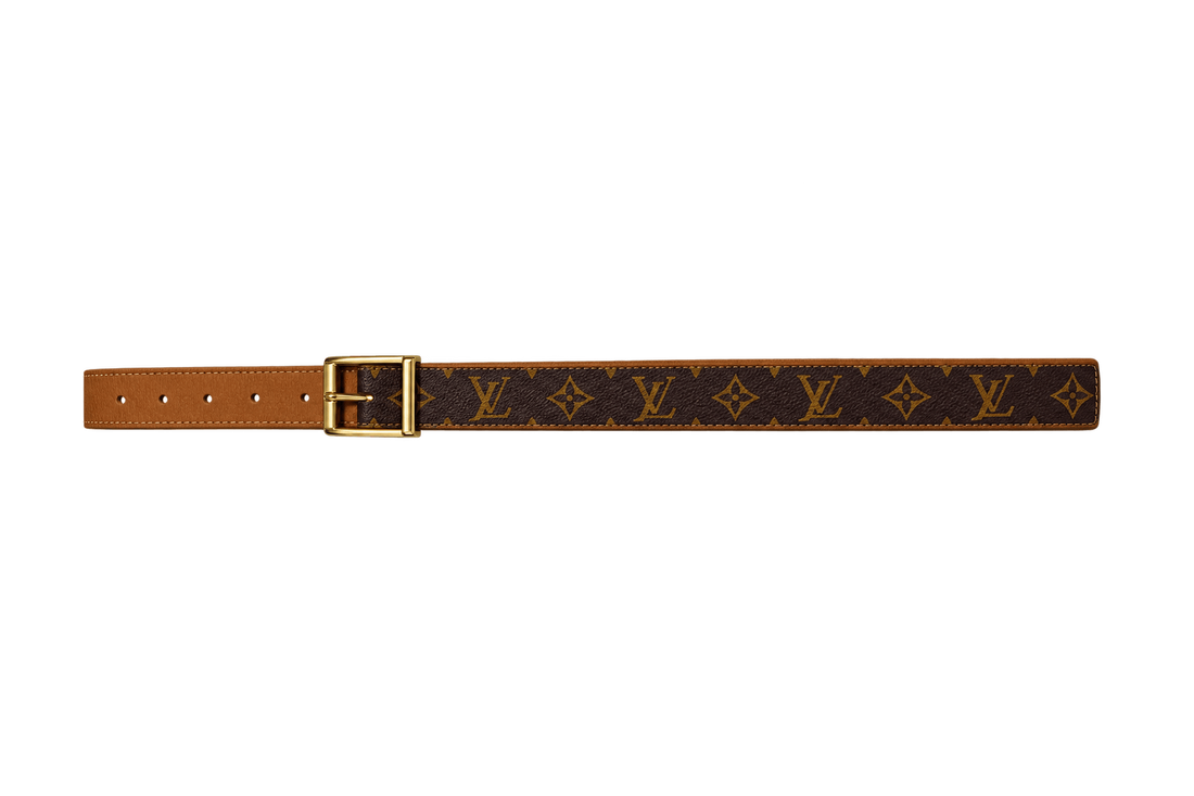 1990s Brown Leather Belt - Model