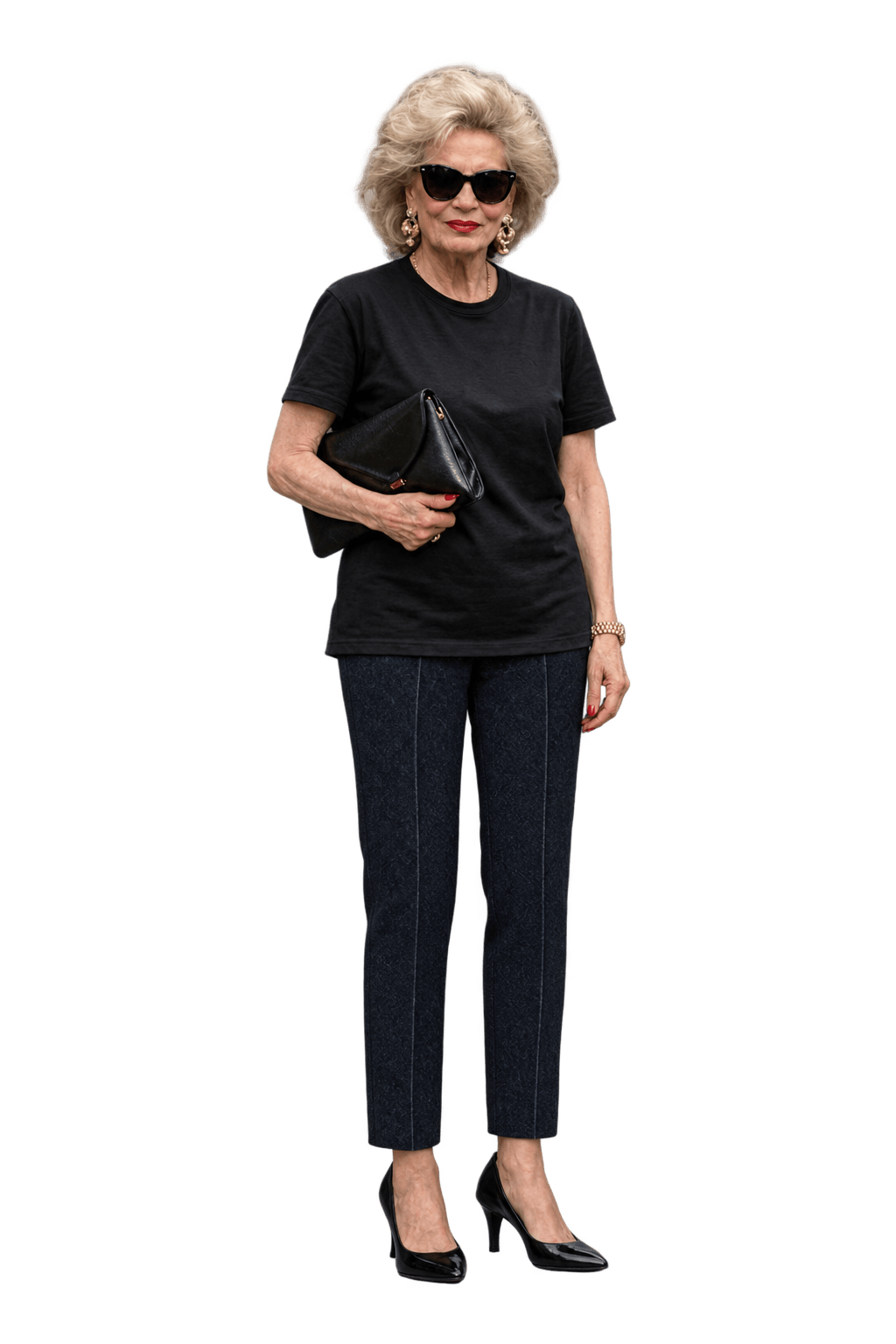 1980s Dark Blue Denim Pants - Model