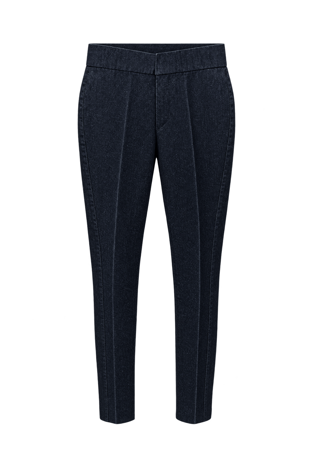 1980s Dark Blue Denim Pants - Front View