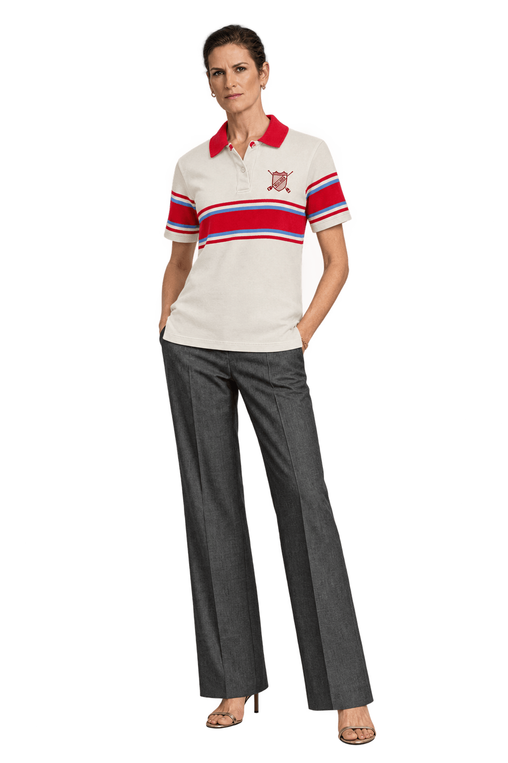 1990s White Cotton Polo - Model
