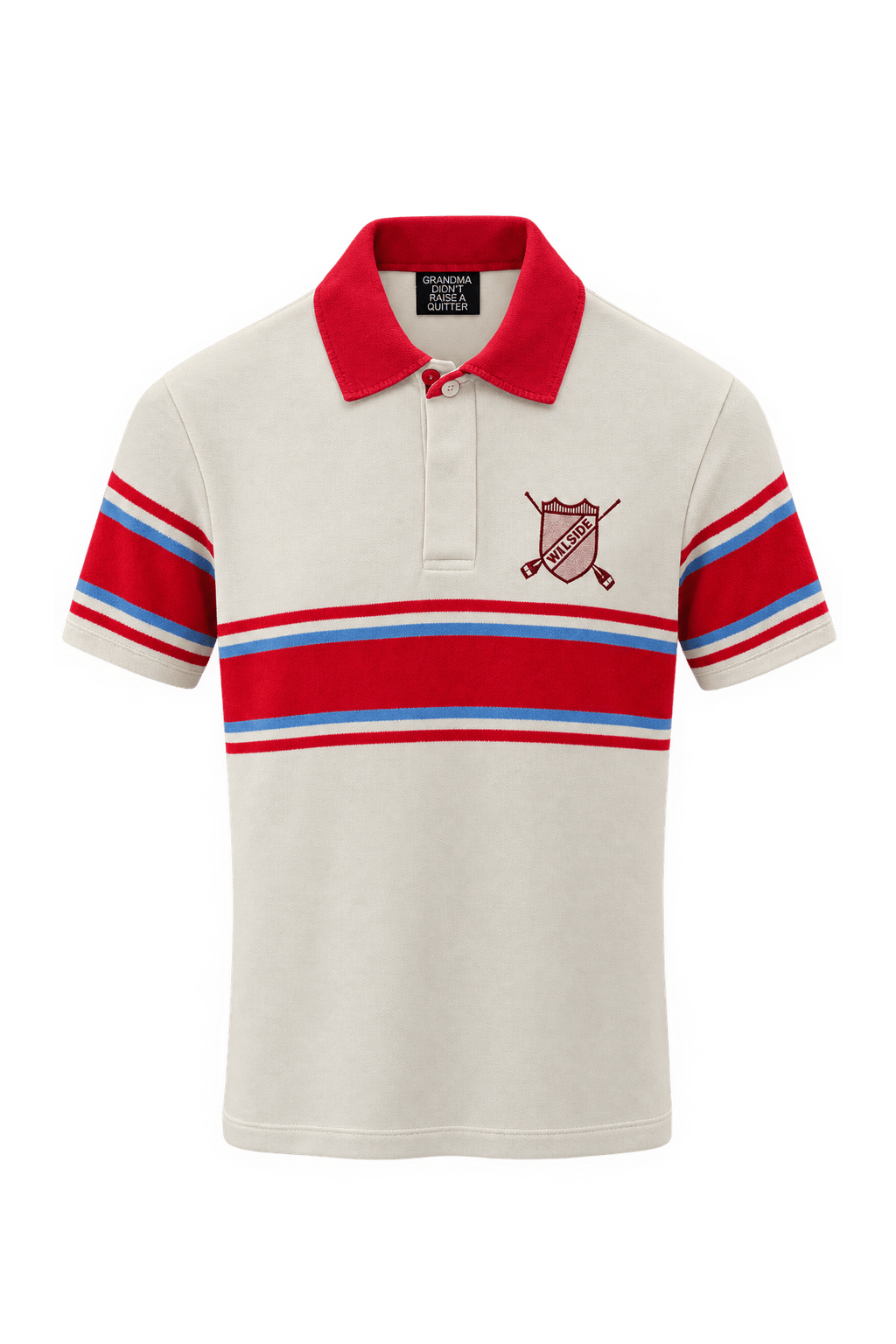 1990s White Cotton Polo - Front View