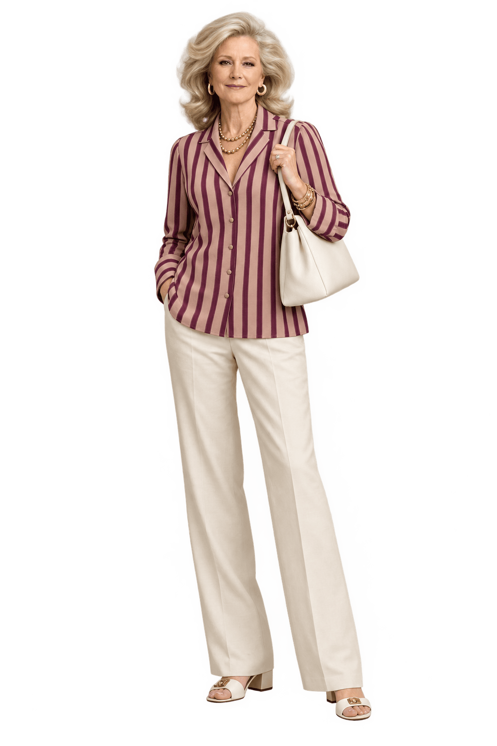 1970s Brown Silk Blouse - Model