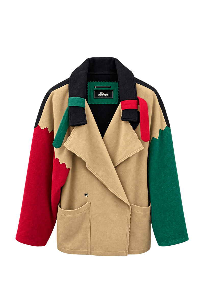 1980s Beige Suede Jacket - Front View