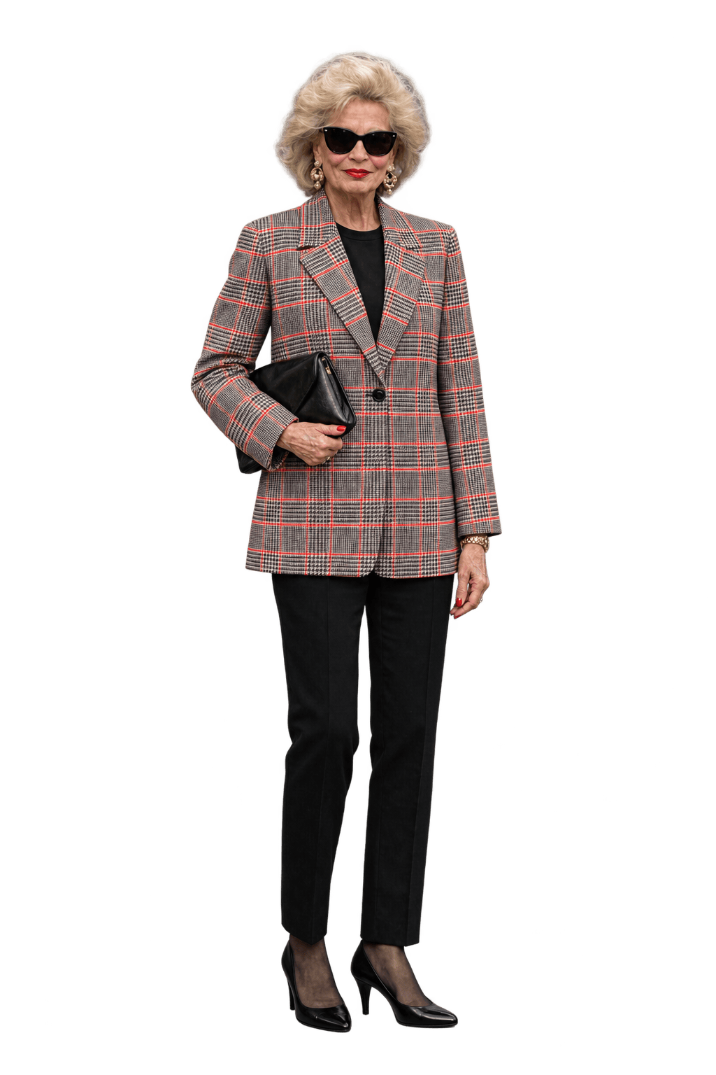 1980s Grey Wool Blazer - Model