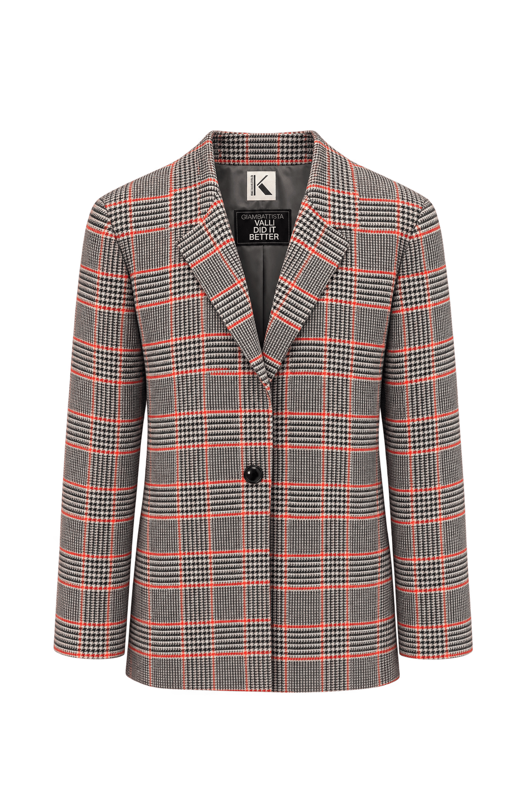 1980s Grey Wool Blazer - Front View