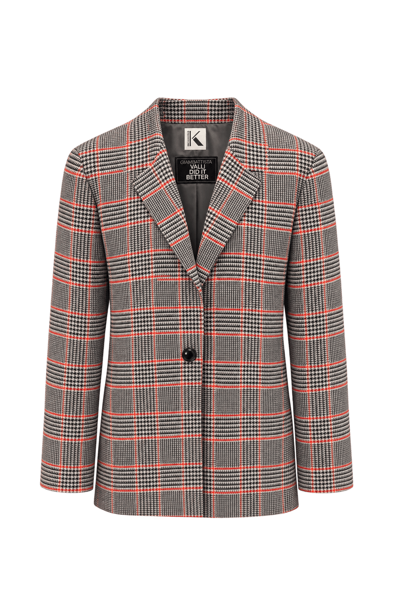 1980s Grey Wool Blazer - Front View