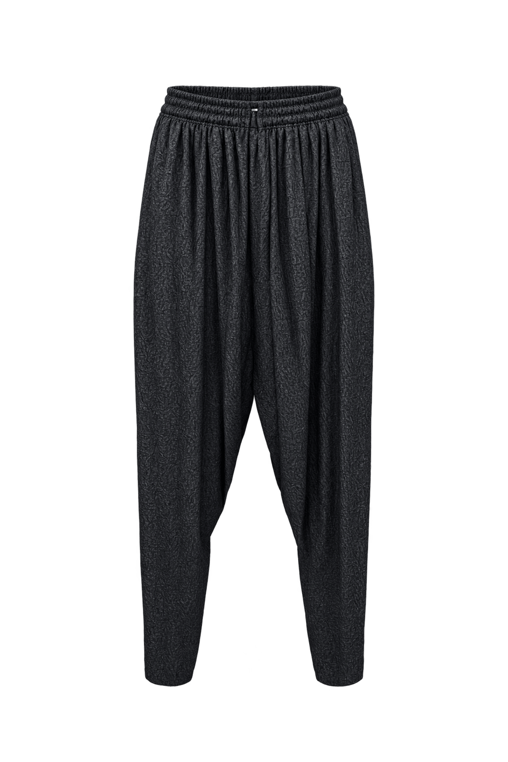 1980s Black Synthetic Blend Pants - Front View