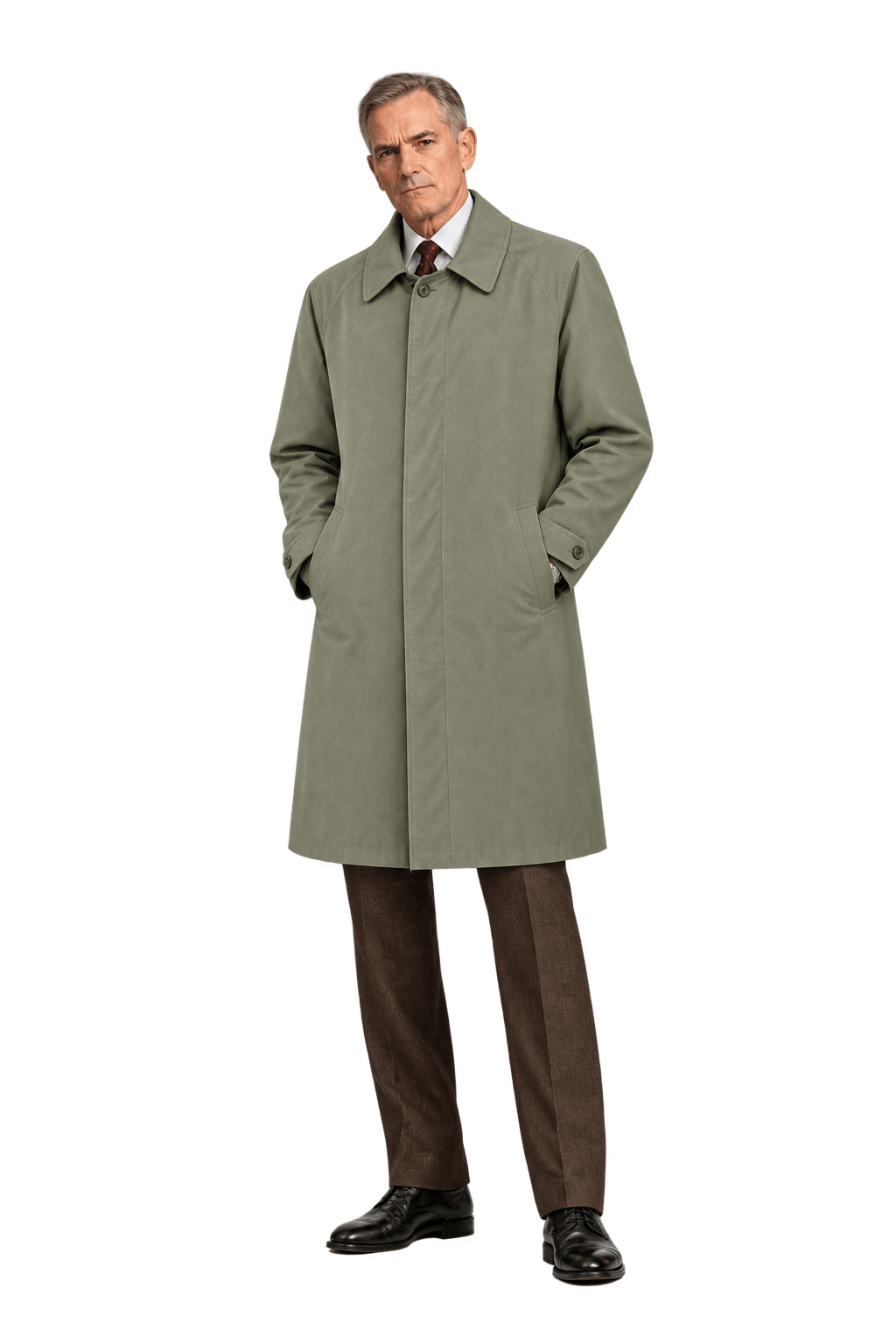 1990s Beige Cotton Blend Trench Coat - Model