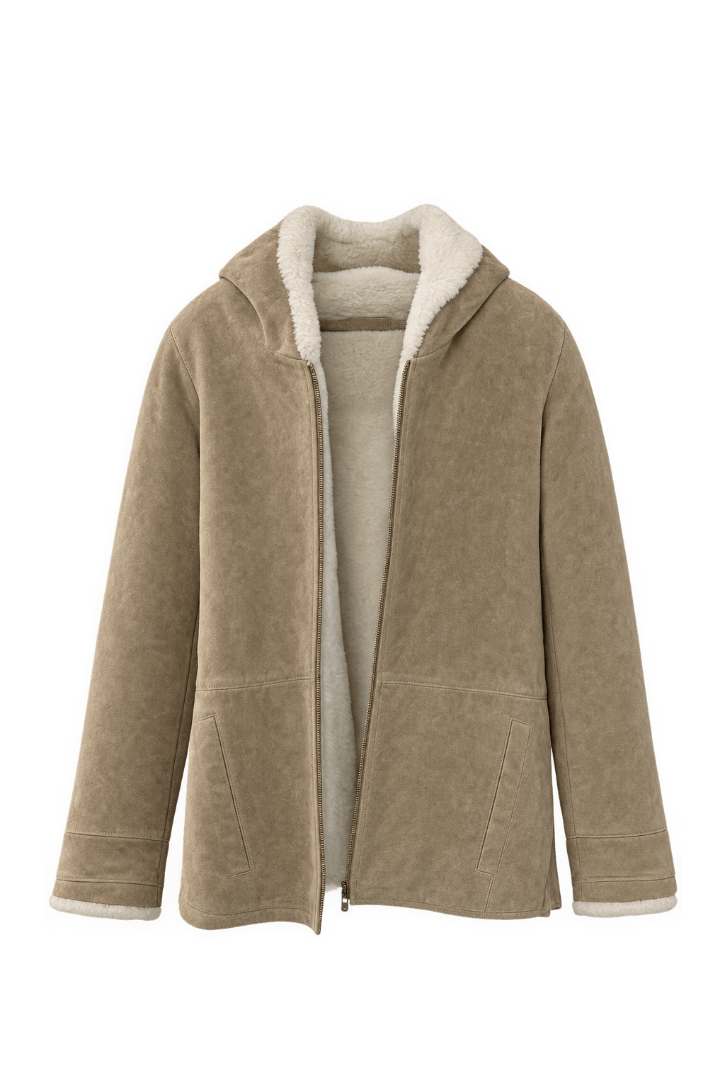 1980s Beige Suede Jacket - Front View