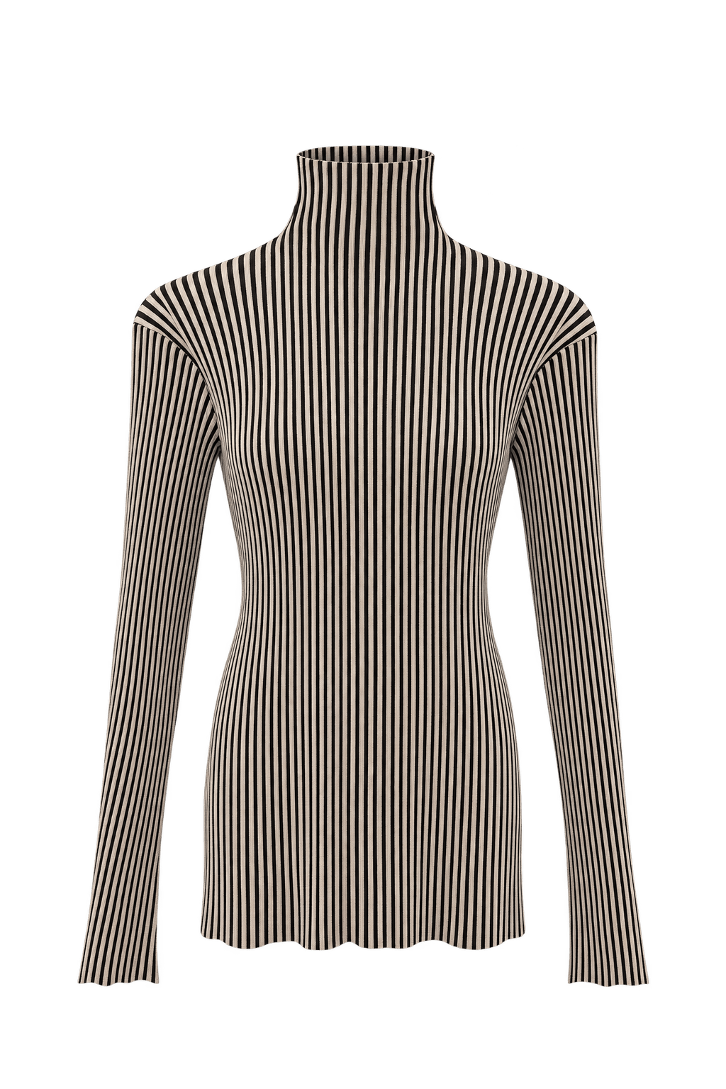 1990s Black White Synthetic Blend Sweater - Front View