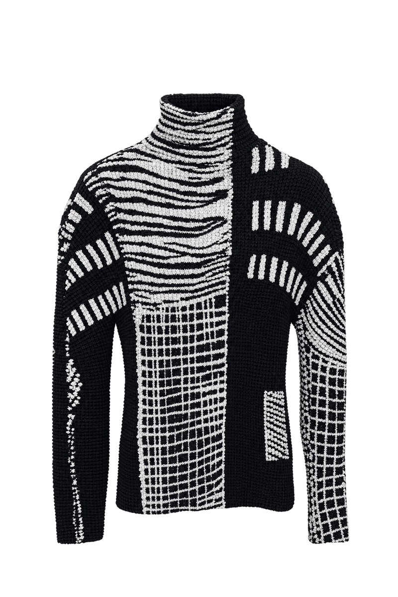 1990s Black Knit Sweater - Front View
