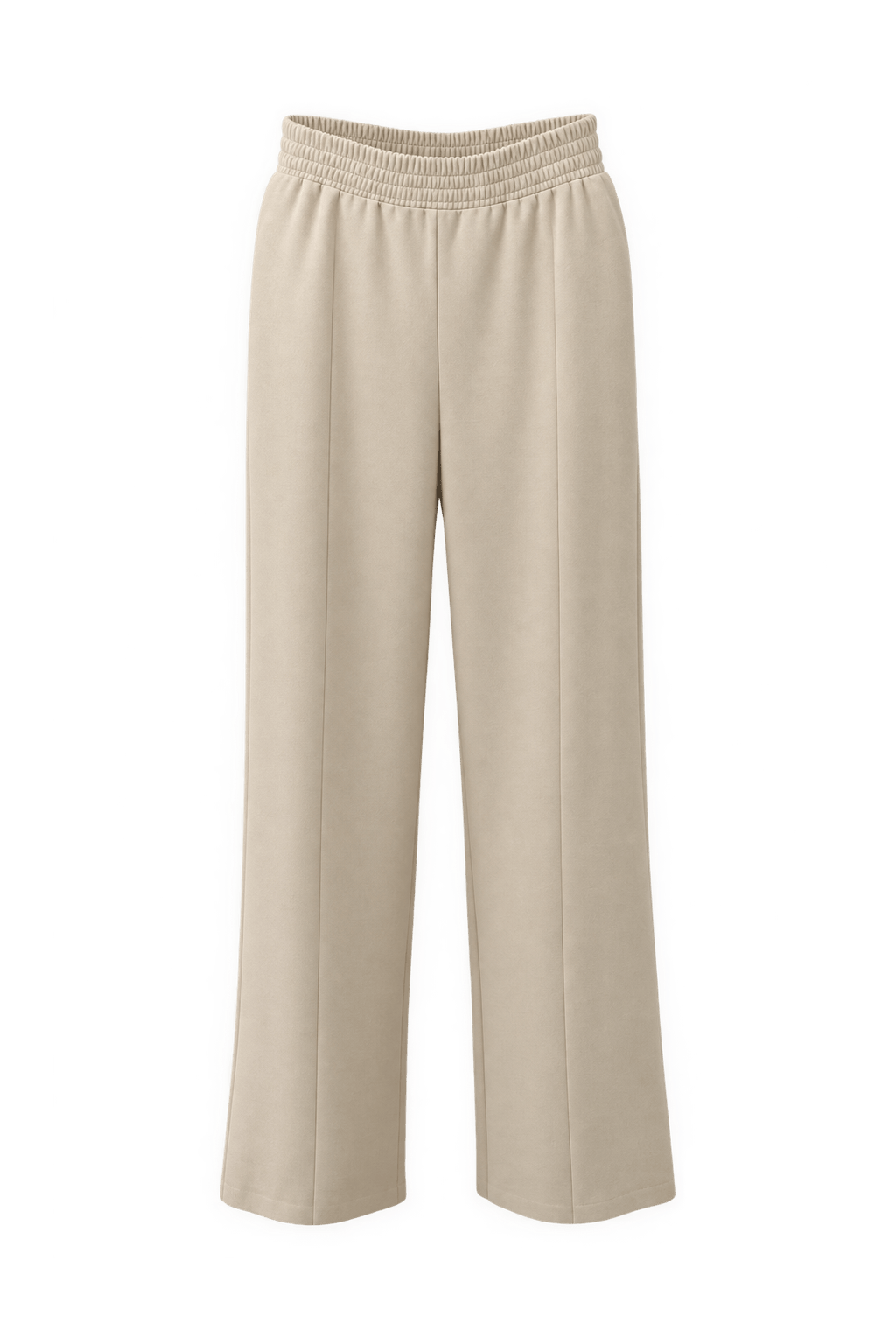 1970s Cream Wool Blend Trousers - Front View