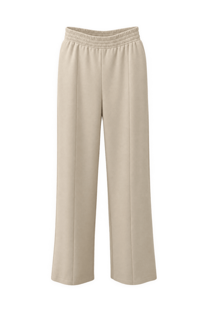 1970s Cream Wool Blend Trousers - Front View