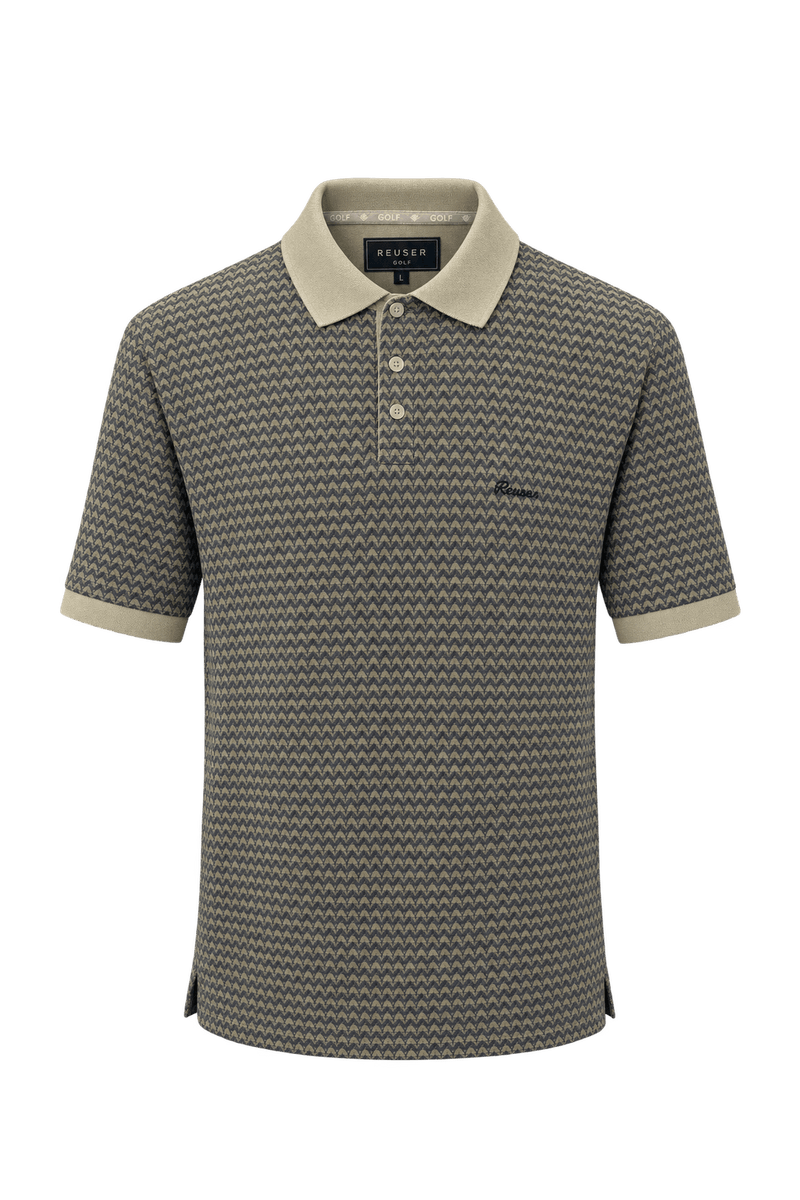1990s Beige Cotton Blend Polo - Front View