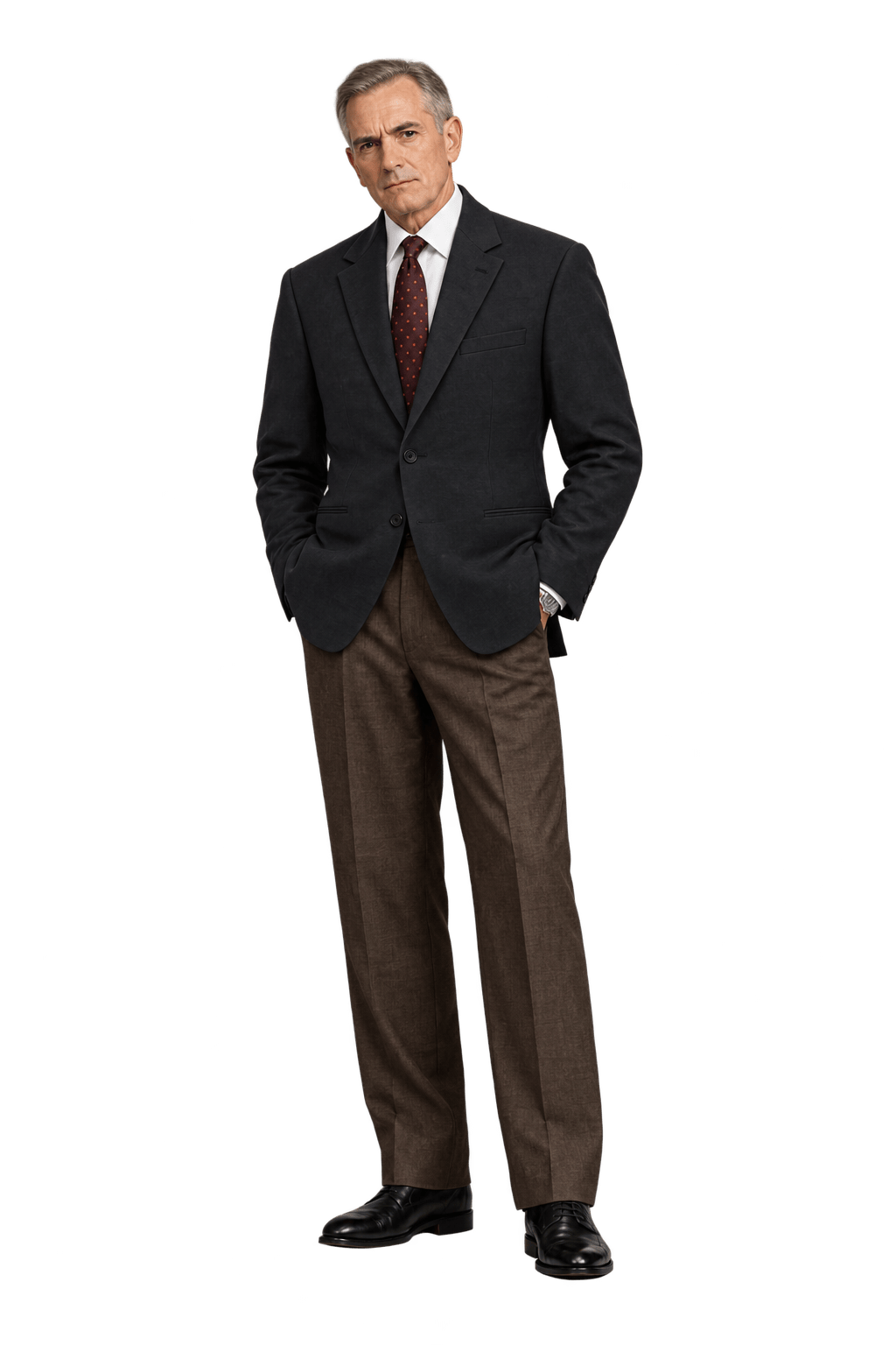 1990s Black Wool Blend Blazer - Model