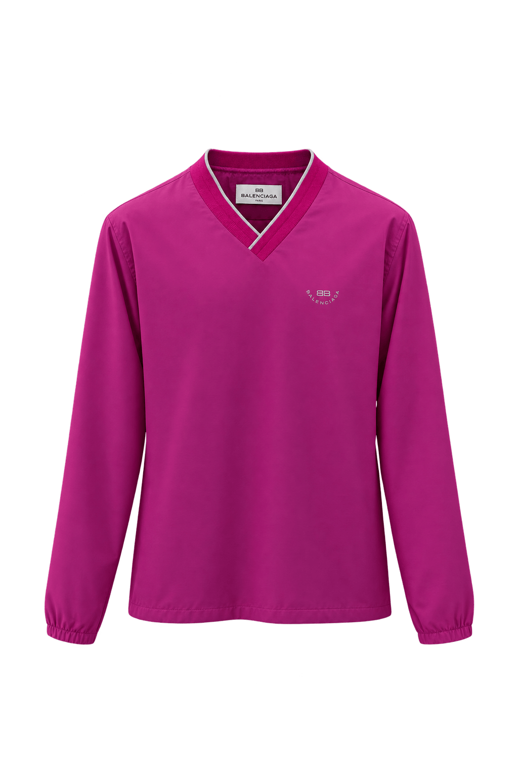 1980s Bright Pink Synthetic Blend Sweater - Front View