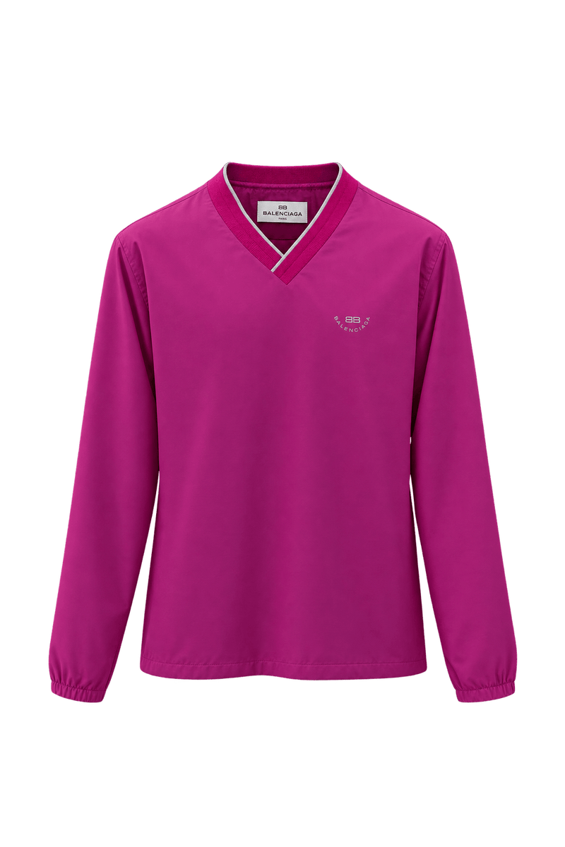 1980s Bright Pink Synthetic Blend Sweater - Front View