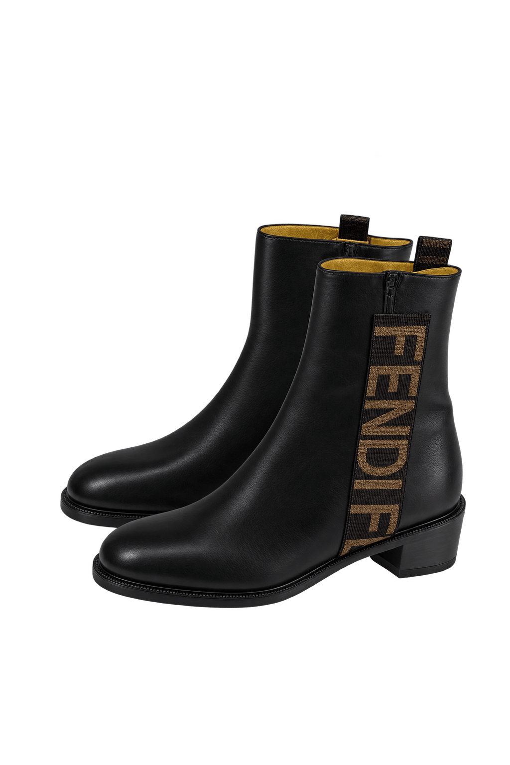 1990s Black Leather Ankle Boots - Model