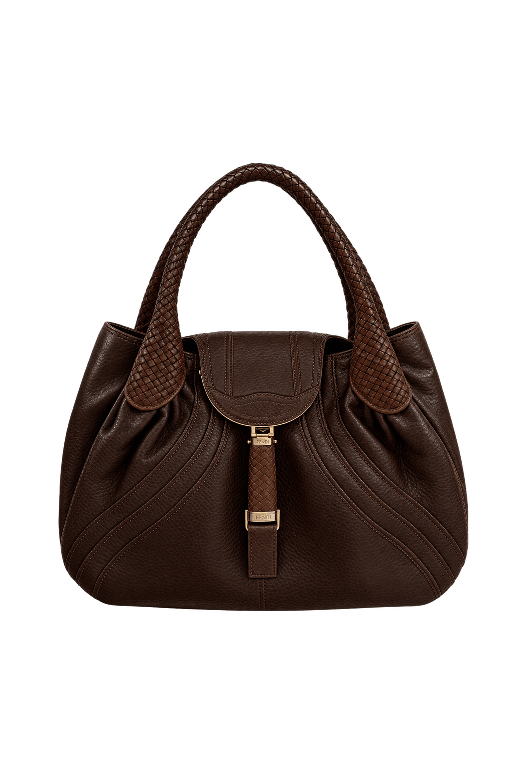 1990s Brown Leather Bag - Front View