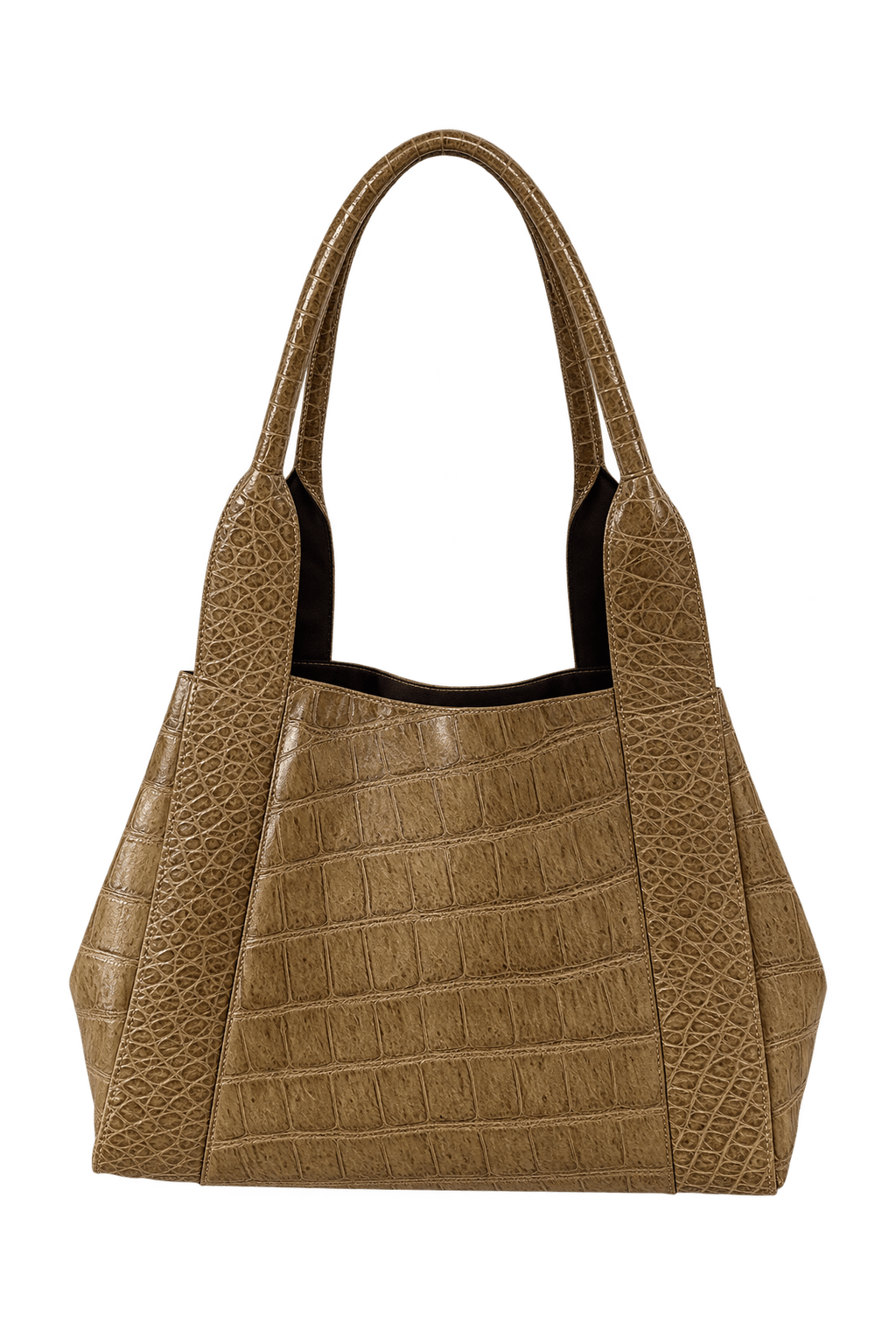 1990s Brown Leather Bag - Front View