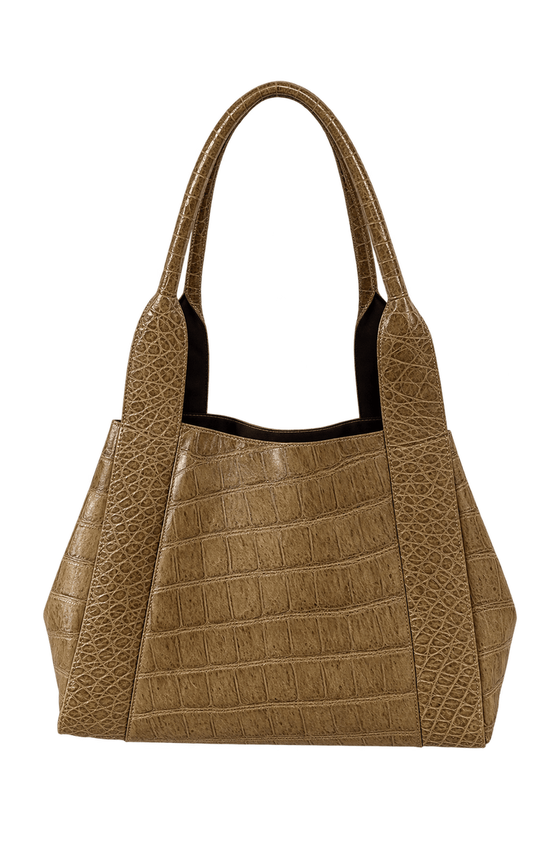 1990s Brown Leather Bag - Front View