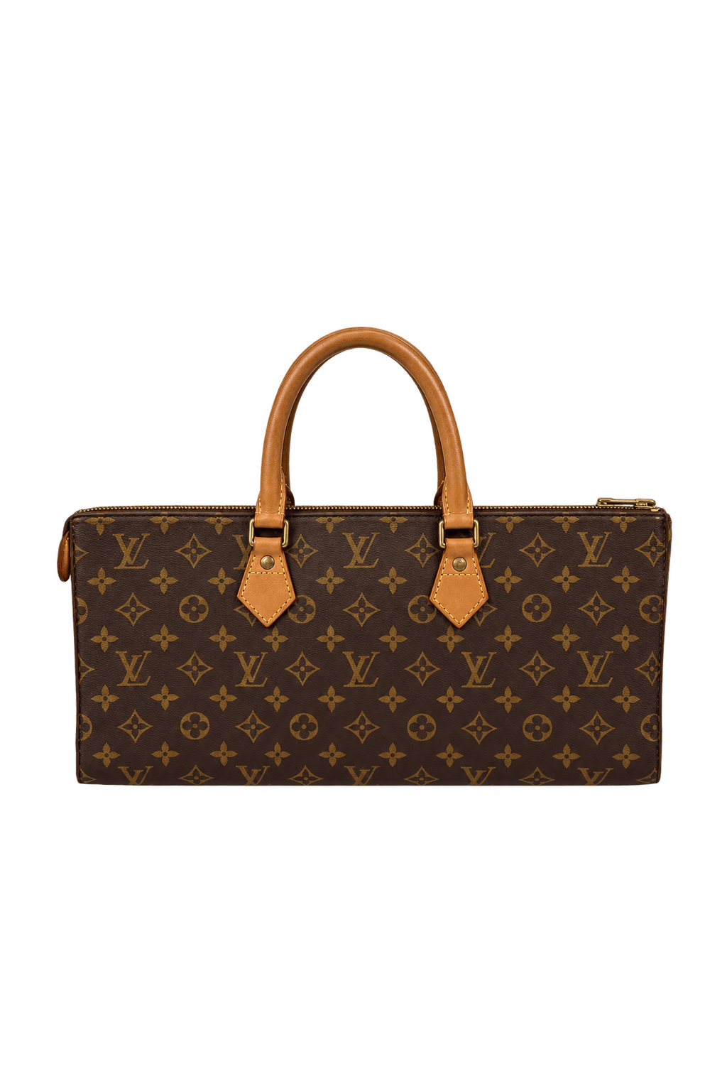 1990s Brown Leather Bag - Front View