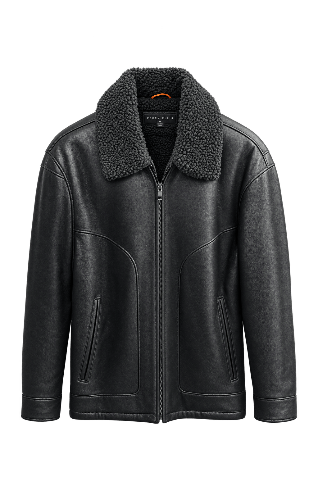 1990s Black Leather Leather Jacket - Front View