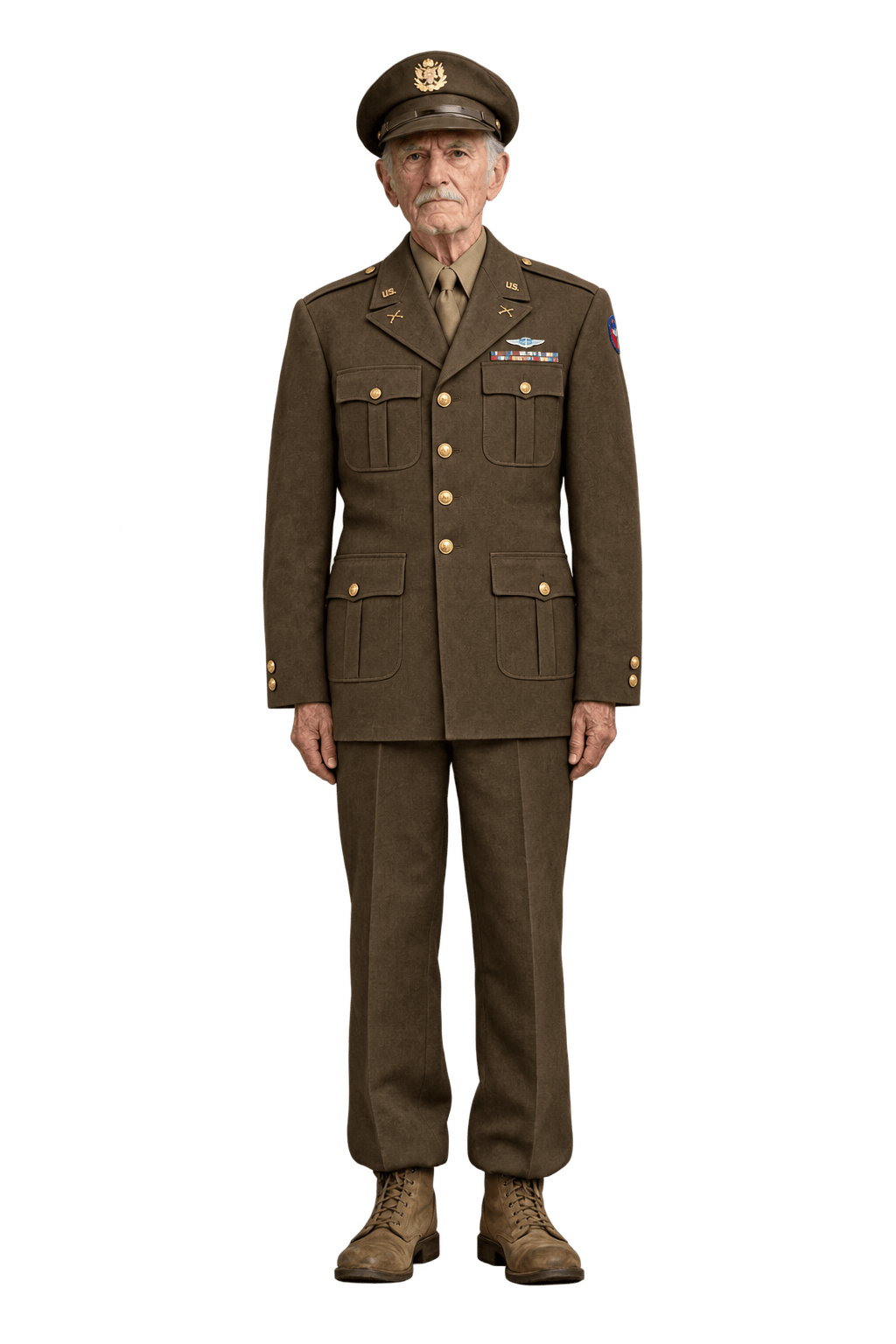 1940s Brown Wool Jacket - Model