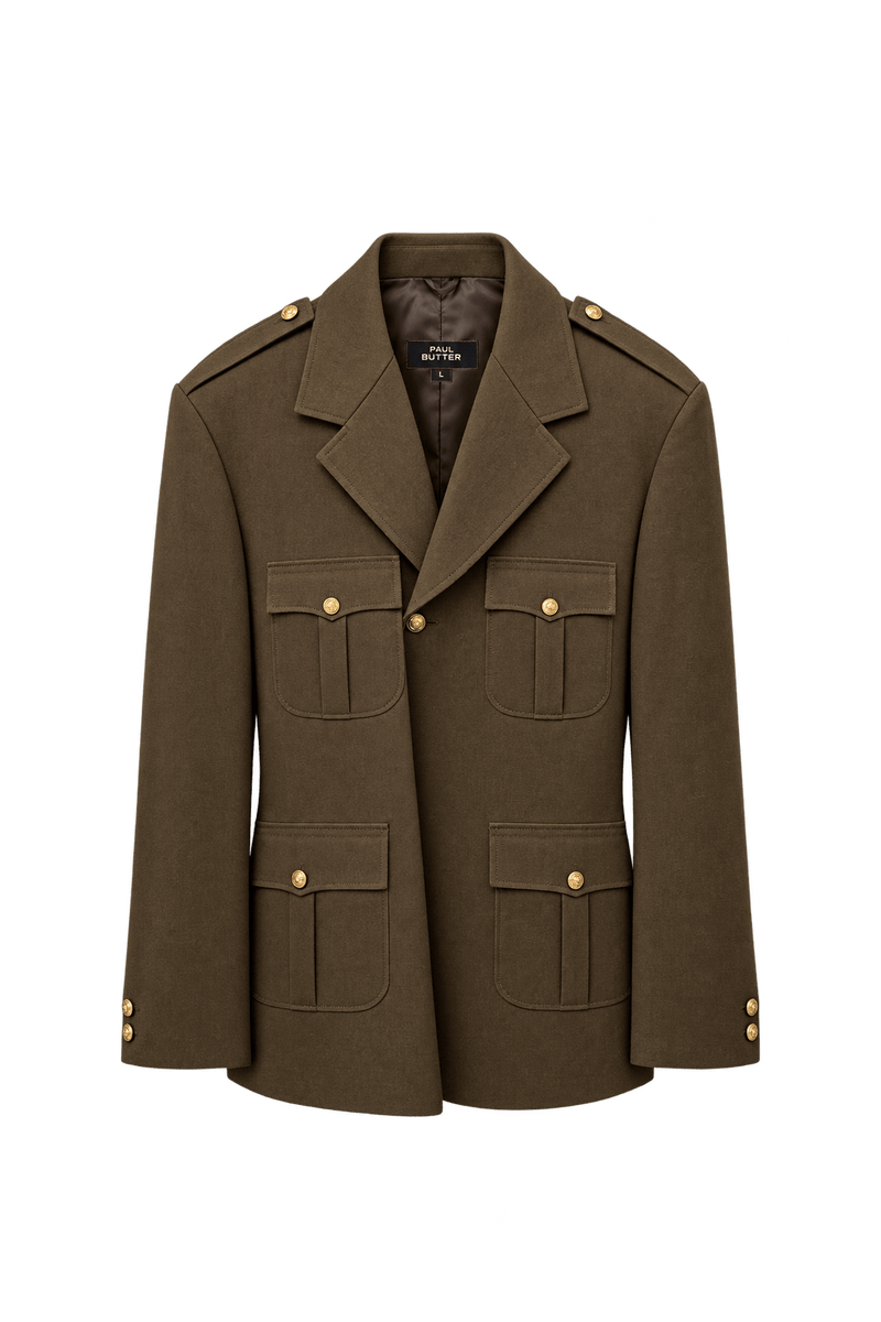 1940s Brown Wool Jacket - Front View