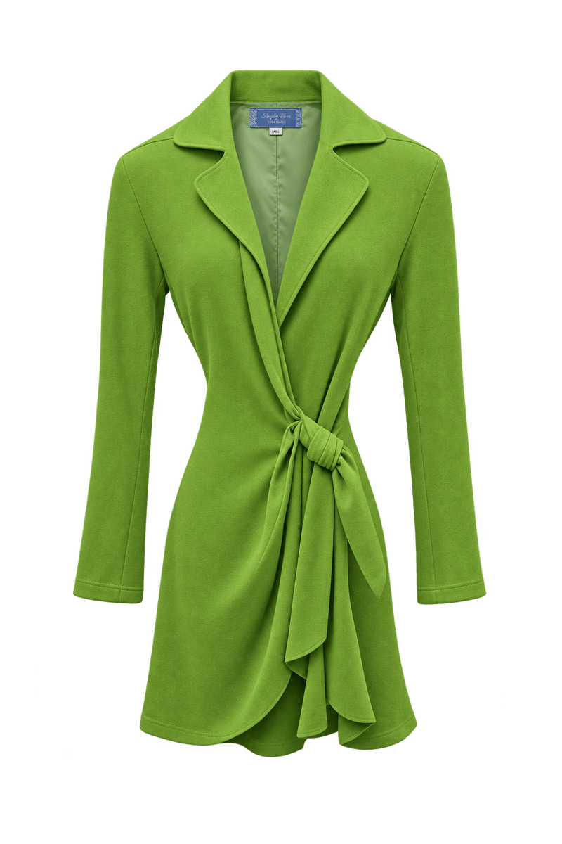 1990s Bright Green Polyester Jacket - Front View