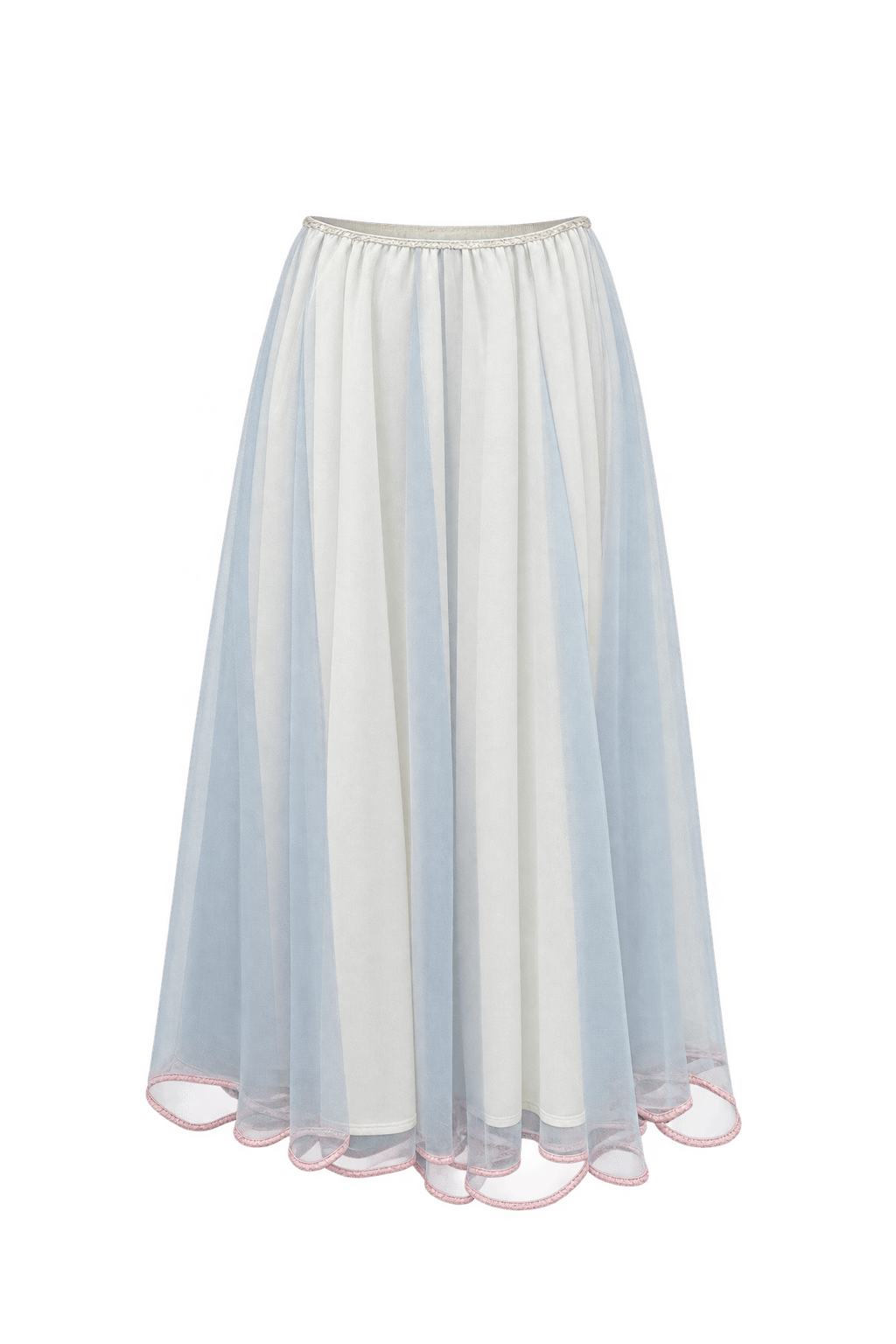 1980s White Cotton Skirt - Front View