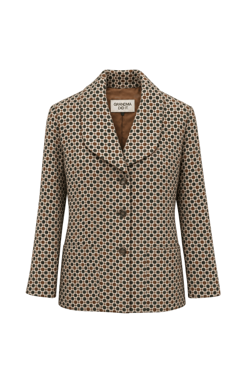 1970s Brown Wool Jacket - Front View