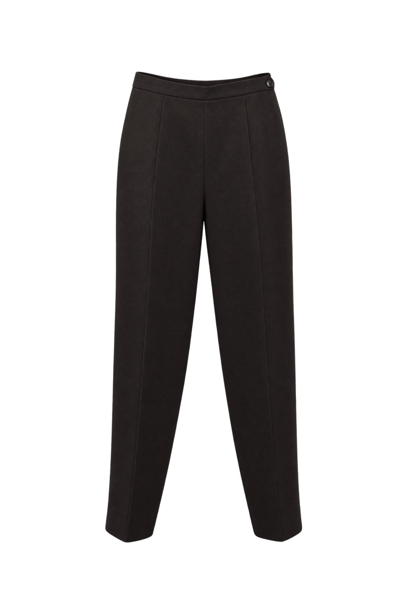 1990s Dark Brown Wool Pants - Front View