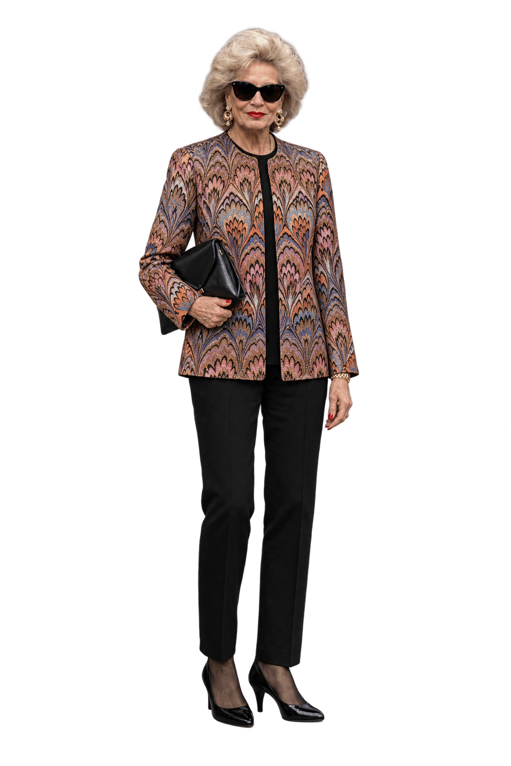 1980s Multi-Color Brocade Jacket - Model