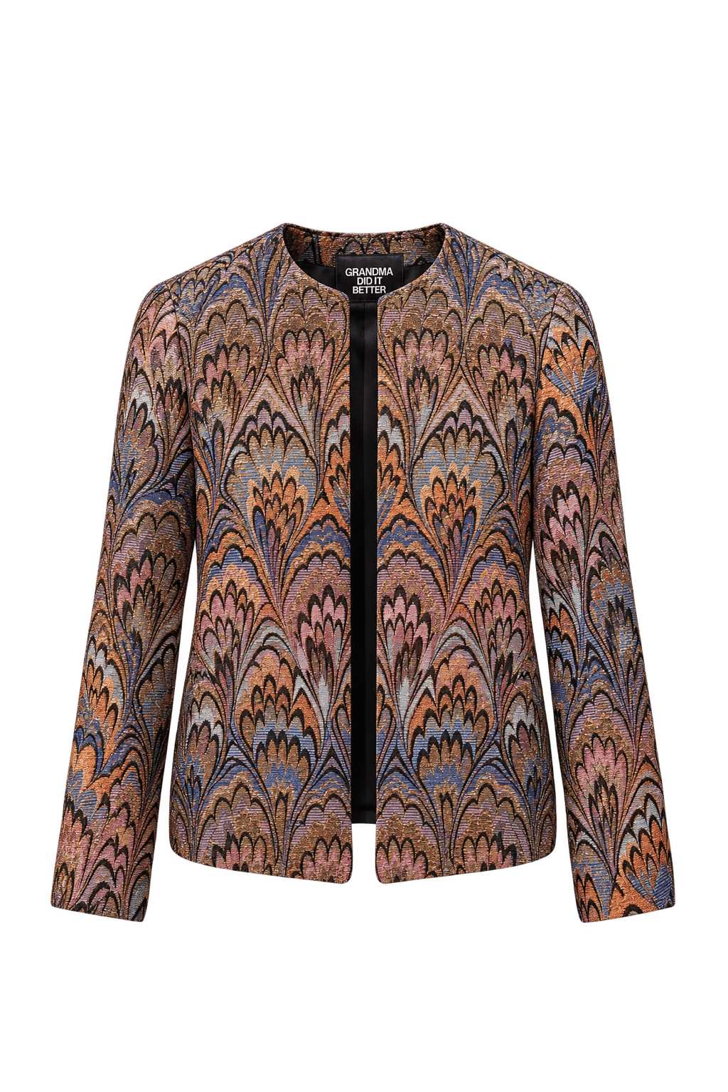 1980s Multi-Color Brocade Jacket - Front View