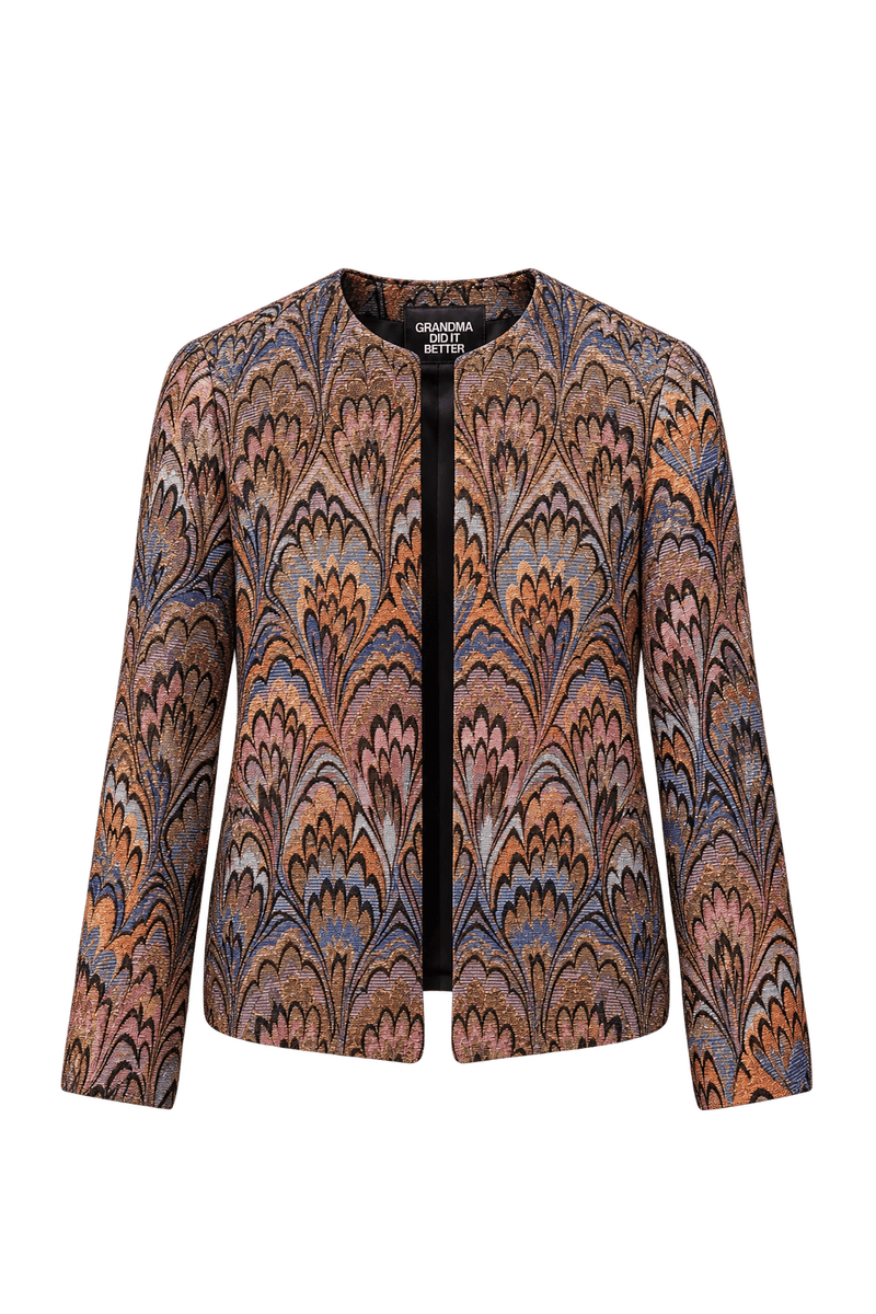 1980s Multi-Color Brocade Jacket - Front View