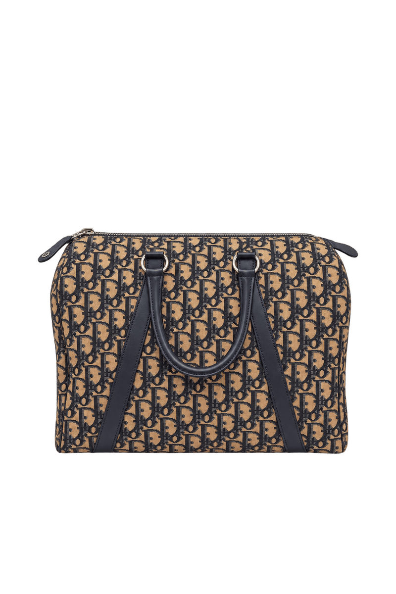 1980s Beige Canvas Bag - Front View