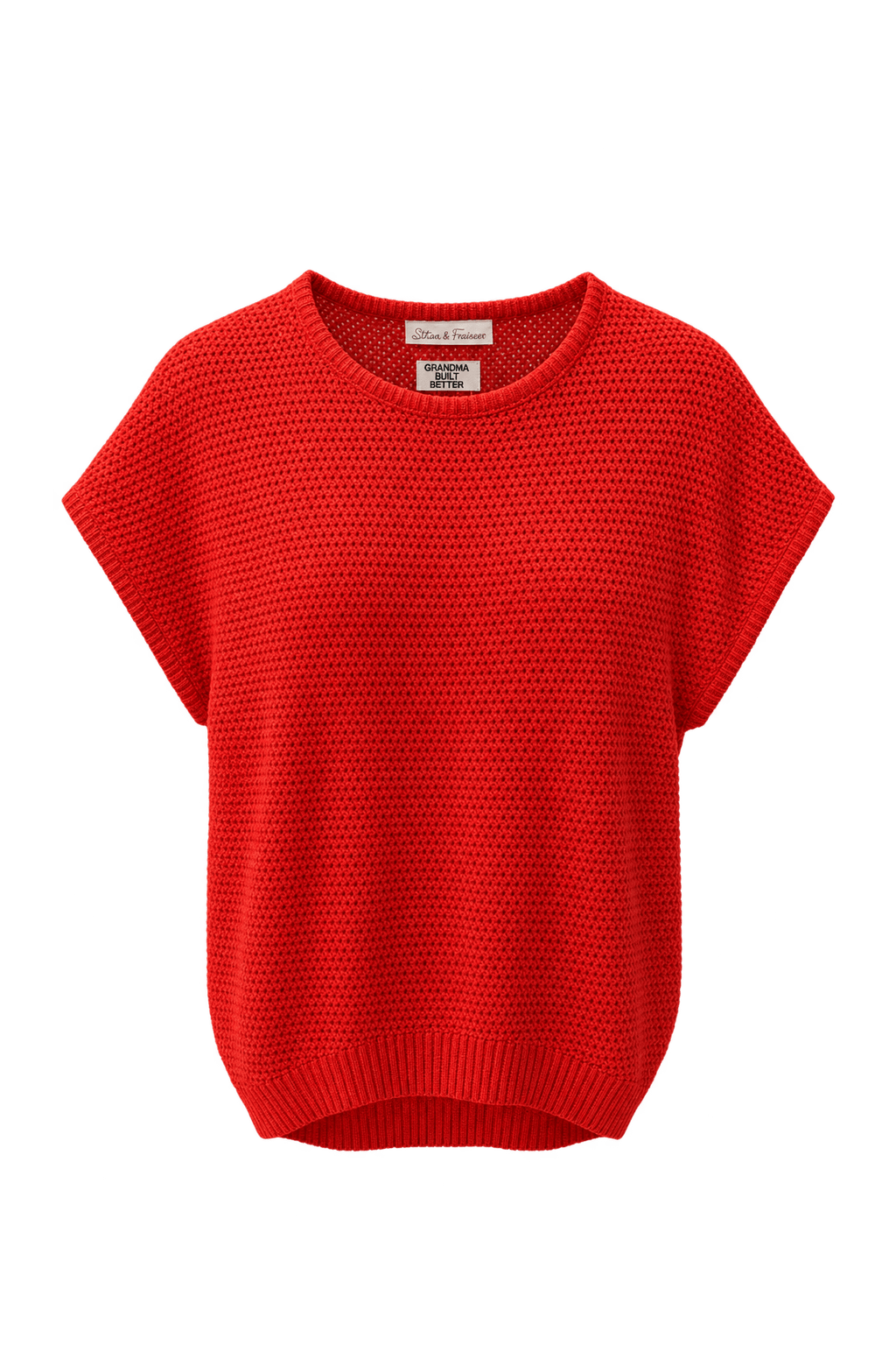 1980s Red Wool Sweater - Front View