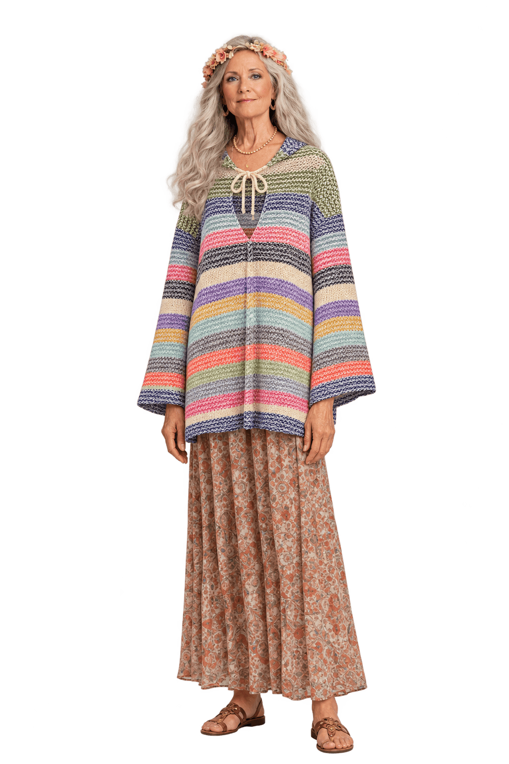1980s Multi Wool Sweater - Model