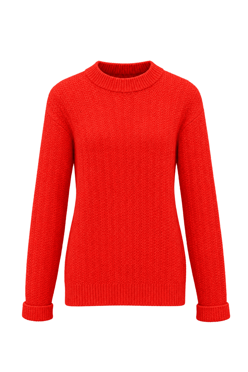 1980s Red Wool Sweater - Front View