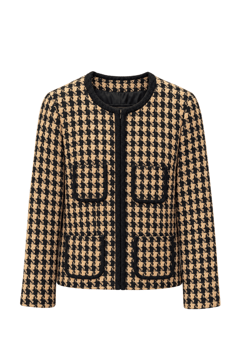1980s Black Wool Jacket - Front View