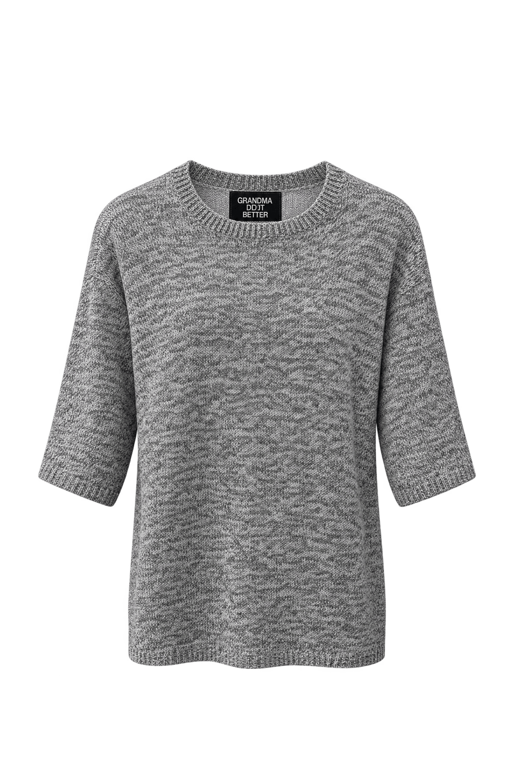 1980s Grey Wool Sweater - Front View