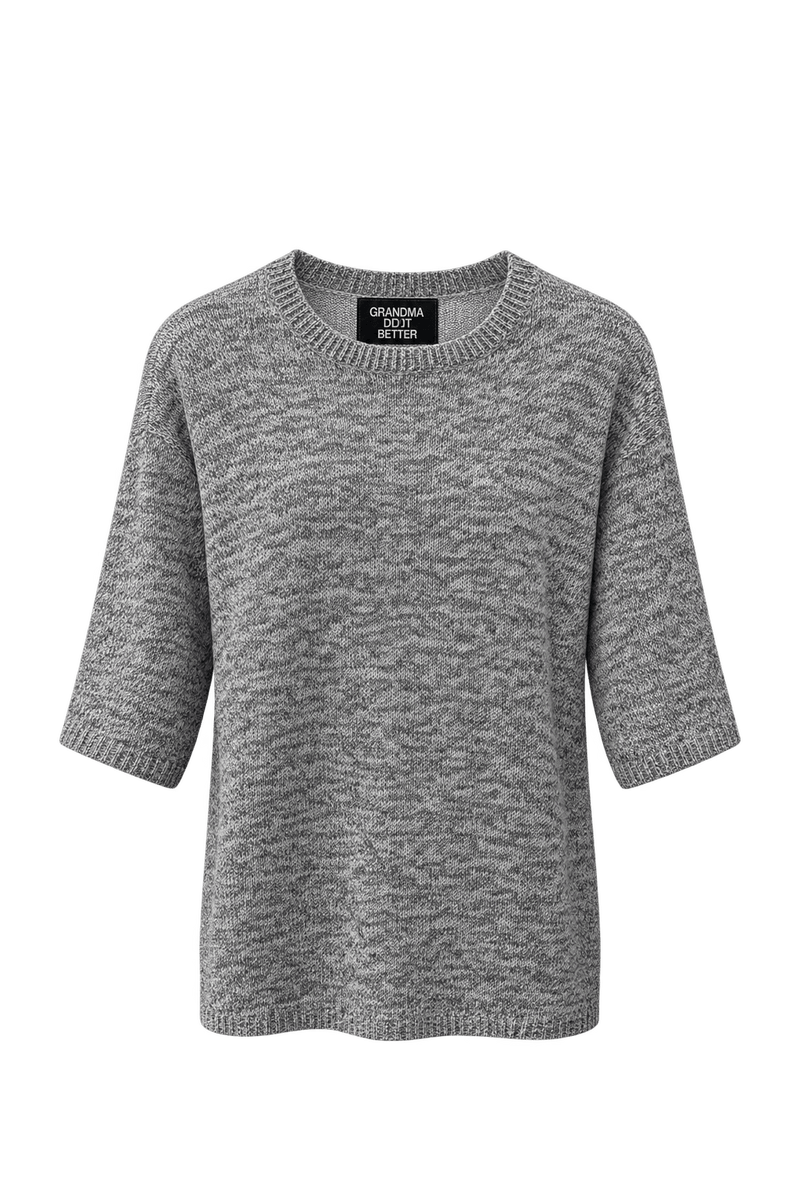 1980s Grey Wool Sweater - Front View
